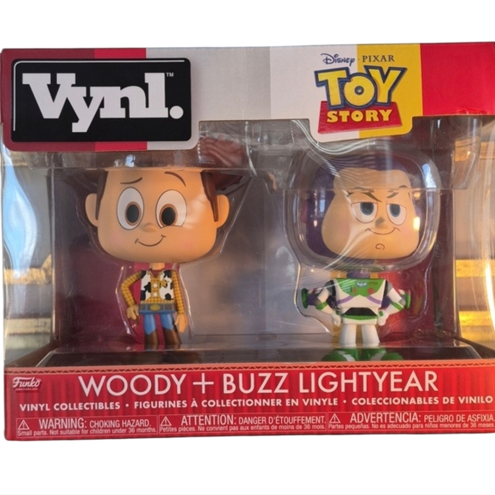 Funko Pop Vynl × Disney Toy Story Woody & Buzz Lightyear Vinyl Collectibles.